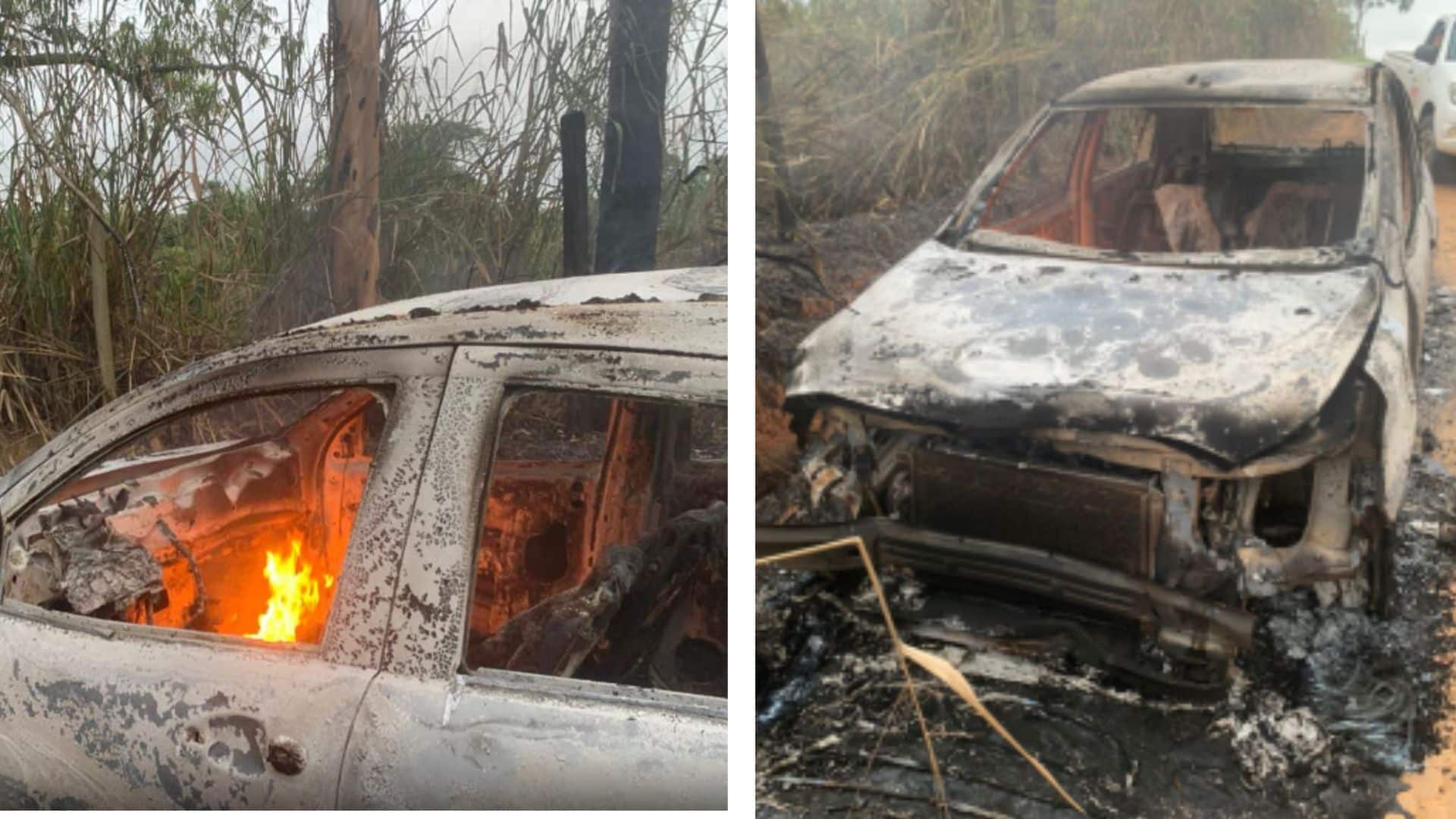 Corpo carbonizado é encontrado dentro de carro incendiado no ES Aqui