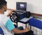 A partir de sucata, aluno de Ibatiba constrói simulador de corrida