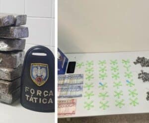 Polícia Militar apreende maconha e cocaína na Grande Vitória grande quantidade de maconha e pinos de cocaína