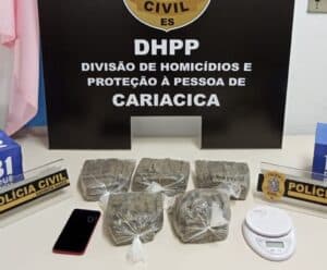 Condenado por tráfico de drogas, suspeito é detido com 2,5 quilos de maconha Drogas no ES