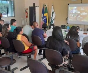 GFC Eventos lança Feira Gastronômica do Caparaó de Jerônimo Monteiro Foto mostra auditório lotado em Jerônimo Monteiro quando estava sendo apresentado projeto da Feira Gastronômica do Caparaó