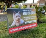 Mera educação: placas pedem que fezes de cachorros sejam recolhidas em Guaçuí
