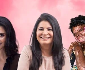 Congresso gratuito reúne 15 palestrantes para alertar sobre Violência contra a Mulher na Serra diferentes mulheres num fundo rosa