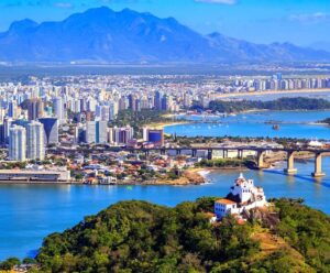 Visão aérea da cidade de Vila Velha