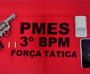 Com passagem na polícia por tentativa de homicídio, suspeito é preso com arma de fogo em Guaçuí