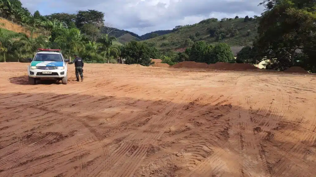 área de degradação ambiental em Guaçuí