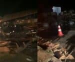 Acidente entre carretas deixa motorista ferido e trânsito lento na 101, em Anchieta