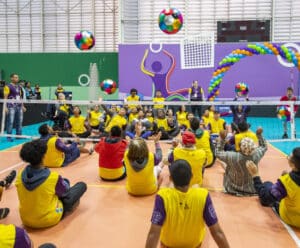 Sábado (20) tem Festival Paralímpico Loterias Caixa no Tancredão atletas paralímpicos de vôlei sentado
