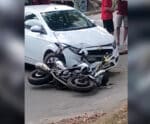 VÍDEO | Motociclista fica ferido após acidente no IBC, em Cachoeiro