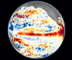 El Niño: imagem de satélite mostra o aquecimento das águas do Pacífico