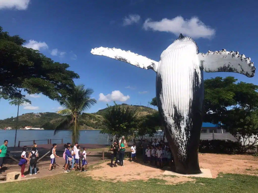 O salto - réplica gigante do salto da baleia jubarte é inaugurada em Vitória