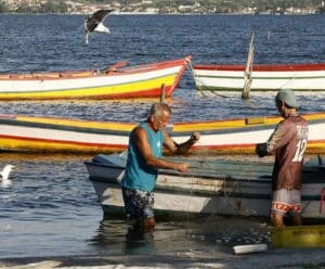Anchieta promove “Dia D” de serviços de saúde para pescadores Pescadores no mar