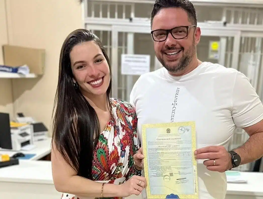 Eduardo Polastreli e a esposa Luana
