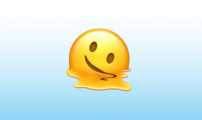 Emoji rosto derretendo