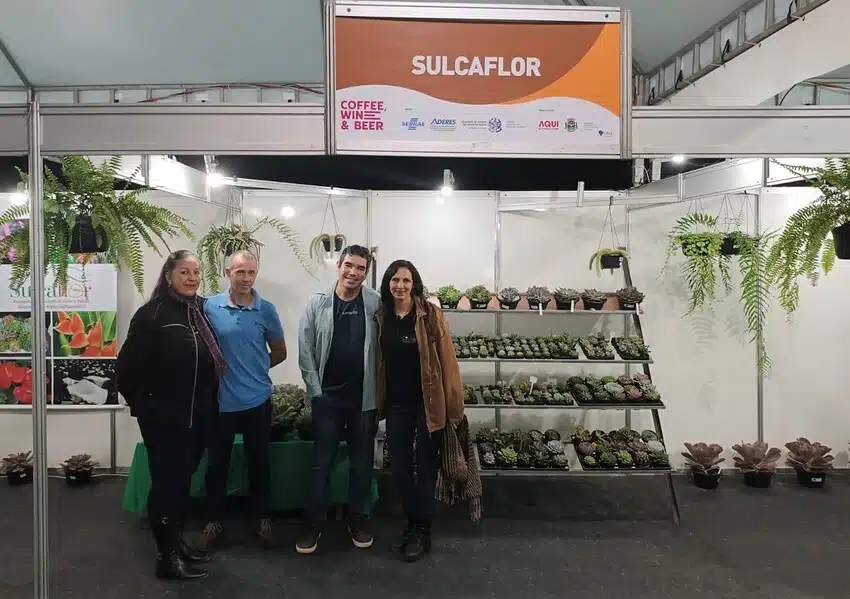 Foto mostra estande da Sulcaflor no Coffe, Wine & Beer em Pedra Menina