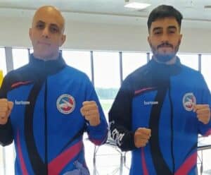Foto mostra os atletas de Kung Fu Wush Adson e Nathã que estão buscando ajuda para participarem do brasileiro
