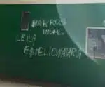 Torcida do Palmeiras picha muros do Allianz e pendura faixa em protesto contra Leila Pereira