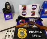 Polícias Civil e Militar apreendem armas e munições em cidade do ES