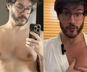 Eliezer faz cirurgia para redução de mama: ‘Me recuperando’ O ex-bbb passou por uma cirurgia plástica nesta quarta-feira (30) na mama.