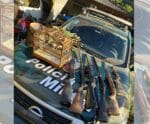 Polícia Militar Ambiental apreende 9 armas e material de caça no ES