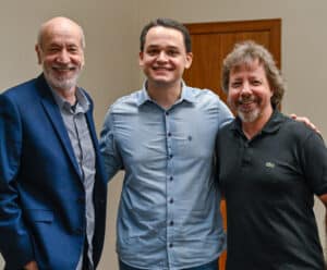 Músico Edu Henning assume a Secretaria de Cultura de Vitória Edu Henning, Lorenzo Pazolini e Aridelmo Teixeira