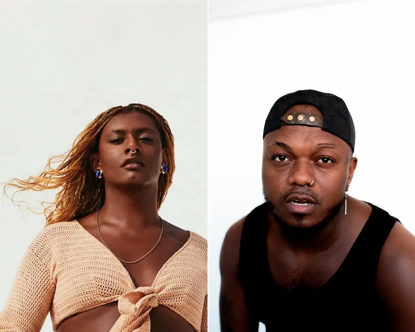 Dois artistas de perfil