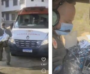 Criança de dois anos se afoga em Irupi e é resgatada de helicóptero resgate notaer