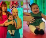 Viih Tube e Eliezer se fantasiam de ‘As Meninas Superpoderosas para mesversário da filha