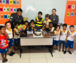 Patrulha Escolar prestigia aniversário de garoto de 5 anos