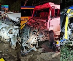 Grave acidente na BR 101 deixa 1 morto e 5 pessoas feridas