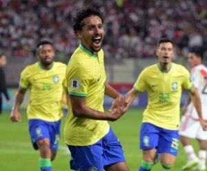 Marquinhos salva com gol no fim e Brasil vence Peru nas Eliminatórias para a Copa seleção brasileira