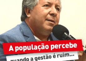 “A população percebe quando a gestão está ruim”