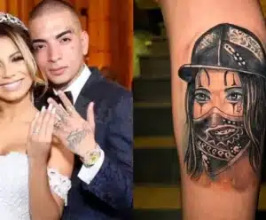 Após término do casamento, MC Guimê cobre tatuagem com o rosto de Lexa