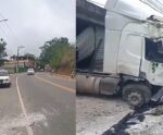 VÍDEO| Caminhão desgovernado invade imóvel em Cachoeiro