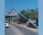 VÍDEO | Caminhão quase derruba poste em avenida de Cachoeiro