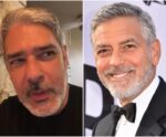 William Bonner encontra George Clooney em bar de hotel durante férias