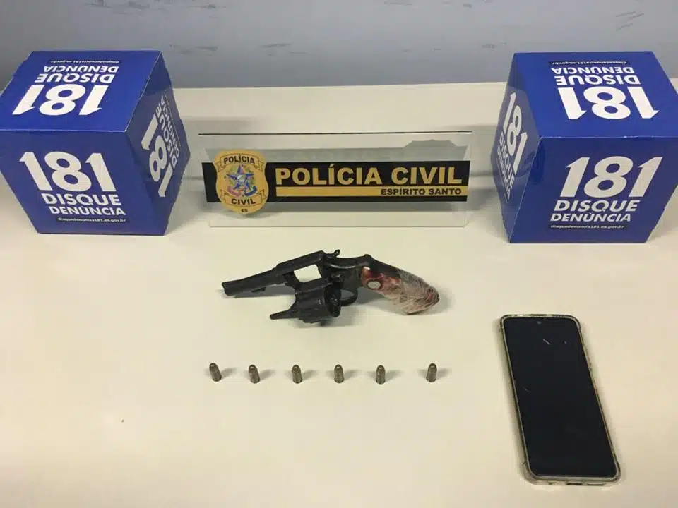 arma apreendida em Guaçuí