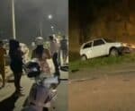 VÍDEO | Mulher e criança são socorridas às pressas após acidente em Piúma