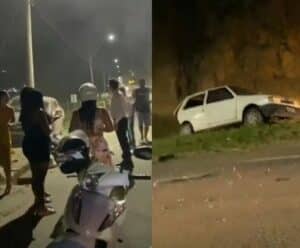 VÍDEO | Mulher e criança são socorridas às pressas após acidente em Piúma