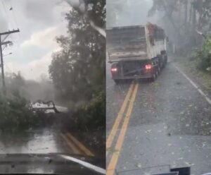 VÍDEO | Chuva de granizo provoca estragos em Vargem Alta