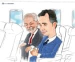 Lula e Pacheco numa viagem ao exterior