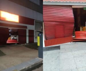Criminosos usam carro para arrombar loja no centro de Cachoeiro