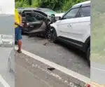 Acidente entre carros deixa quatro vítimas graves em Rio Novo do Sul