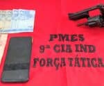 Polícia Militar detém suspeito e apreende arma de fogo em Marataízes