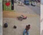 Motociclista é arremessado após ser atingido por carro em Cachoeiro