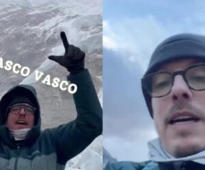 Fabio Porchat aparece no Everest comemorando permanência do Vasco na Série A