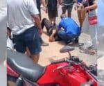 Batida entre carro e moto deixa uma pessoa ferida em Cachoeiro