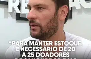 Para manter estoque, é necessário de 20 a 25 doadores de sangue por dia