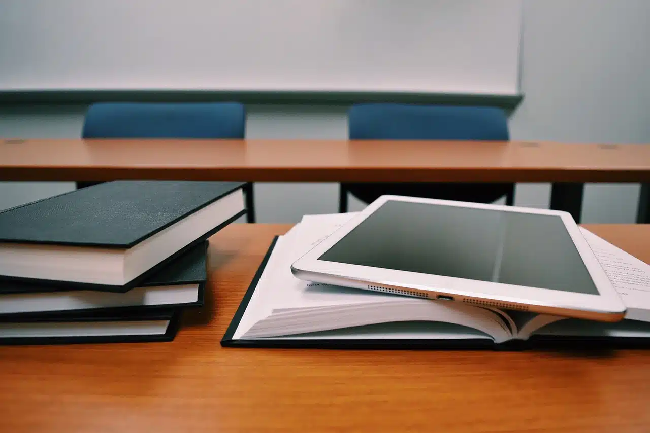 Livros e tablet