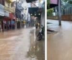 VÍDEOS: ruas do Centro de Cachoeiro viram rio após chuva forte